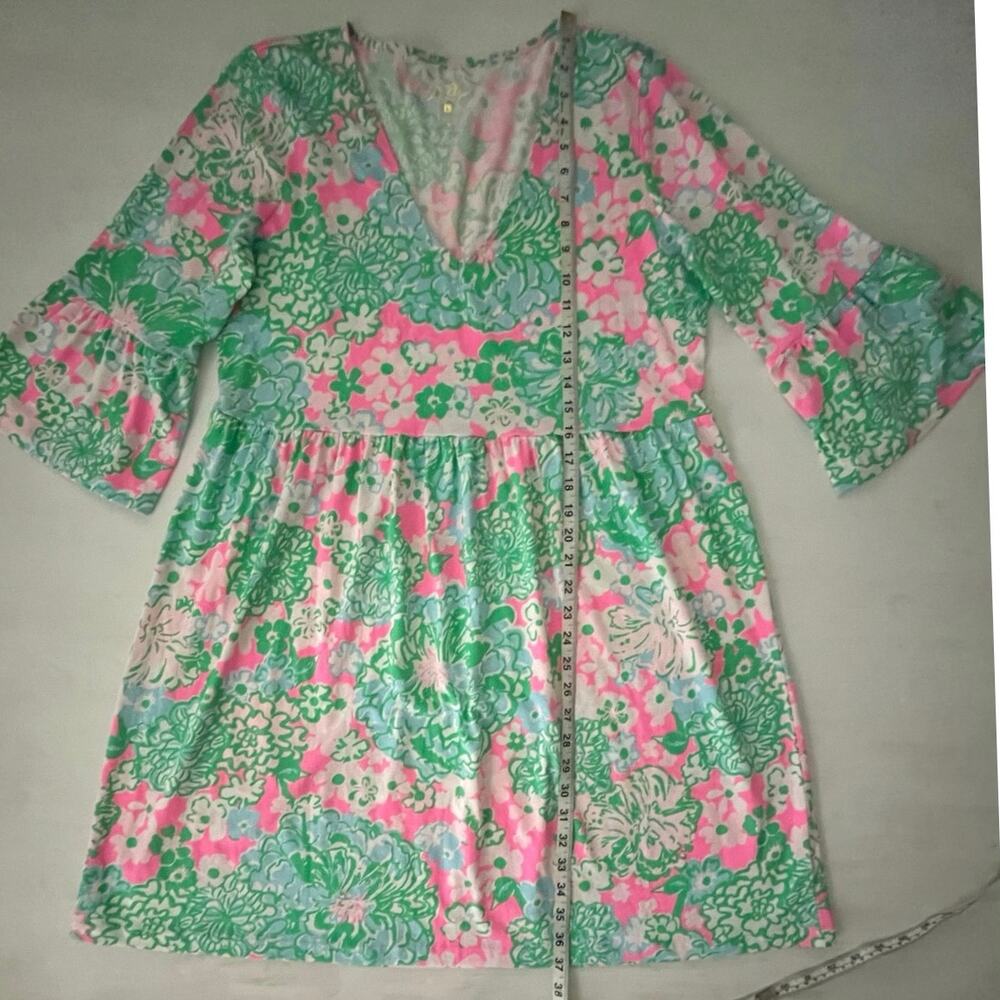 Lilly Pulitzer Multi Plumes in Bloom Jannie Dress Womens Size L Feminine Travel - Picture 8 of 16